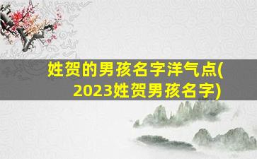 姓贺的男孩名字洋气点(2023姓贺男孩名字)
