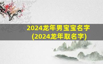 2024龙年男宝宝名字(2024龙年取名字)