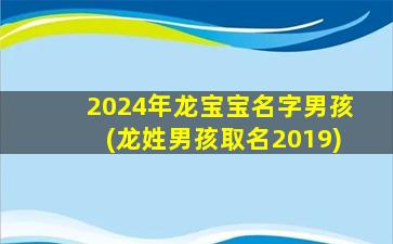 2024年龙宝宝名字男孩(龙姓男孩取名2019)