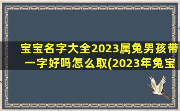 宝宝名字大全2023属兔男孩带一字好吗怎么取(2023年兔宝宝起名字)