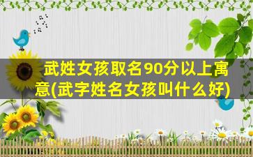 武姓女孩取名90分以上寓意(武字姓名女孩叫什么好)