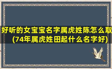 好听的女宝宝名字属虎姓陈怎么取(74年属虎姓田起什么名字好)