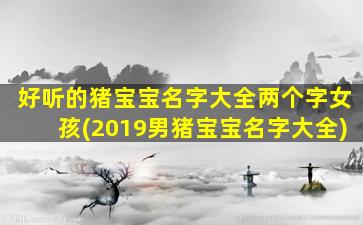 好听的猪宝宝名字大全两个字女孩(2019男猪宝宝名字大全)