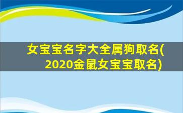 女宝宝名字大全属狗取名(2020金鼠女宝宝取名)