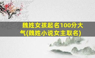 魏姓女孩起名100分大气(魏姓小说女主取名)