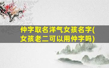 仲字取名洋气女孩名字(女孩老二可以用仲字吗)