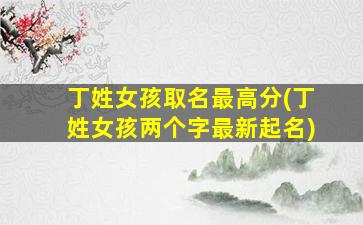 丁姓女孩取名最高分(丁姓女孩两个字最新起名)