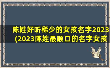 陈姓好听稀少的女孩名字2023(2023陈姓最顺口的名字女孩)