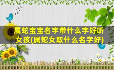 属蛇宝宝名字带什么字好听女孩(属蛇女取什么名字好)