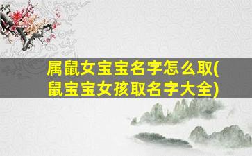 属鼠女宝宝名字怎么取(鼠宝宝女孩取名字大全)