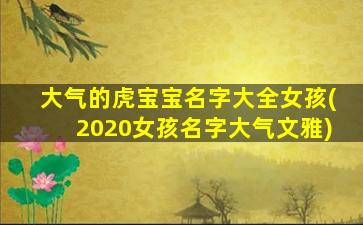 大气的虎宝宝名字大全女孩(2020女孩名字大气文雅)