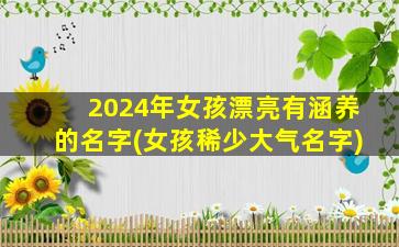 2024年女孩漂亮有涵养的名字(女孩稀少大气名字)